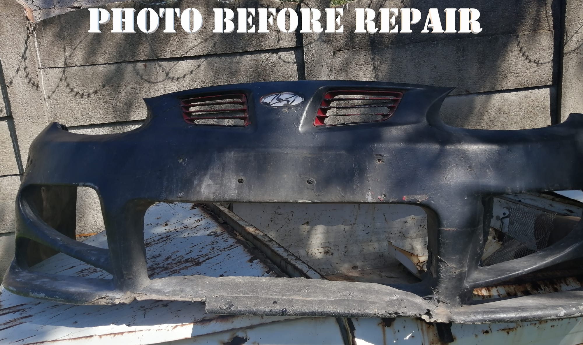 Front Bumper Repair & Respray