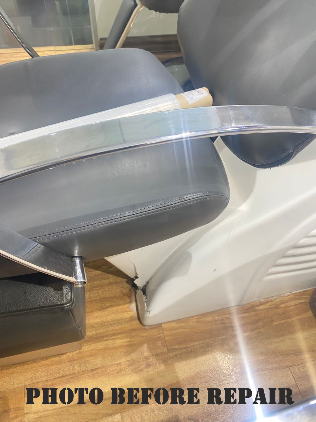 Salon Chair Fiberglass Repair