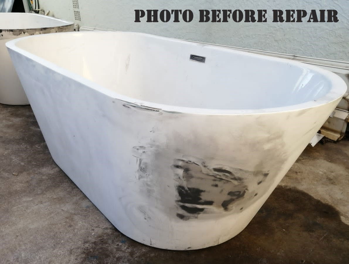 Fiberglass Bath Tub Repair & Respray