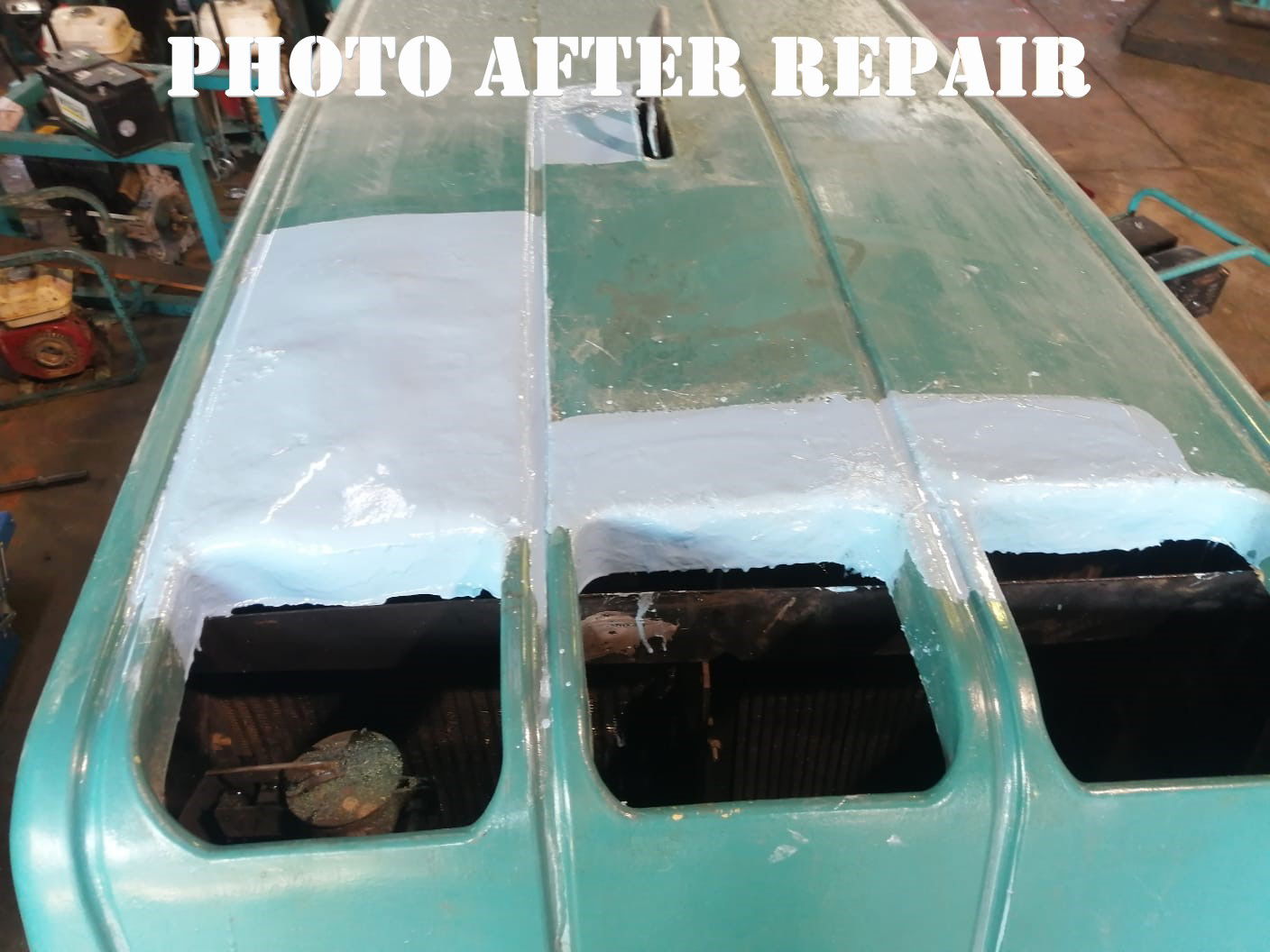 Fiberglass Air Compressor Cover 2 Repair