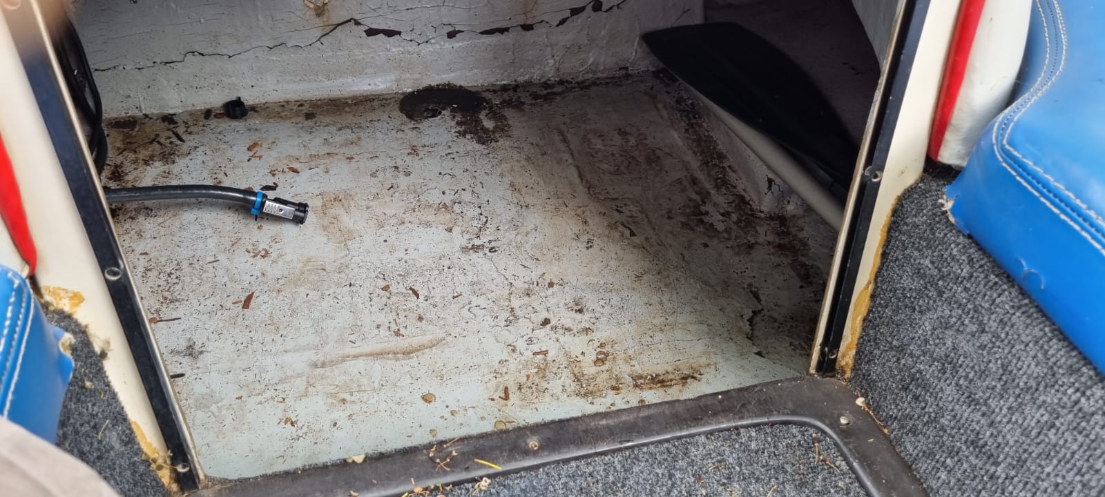 Boat Rear inside Fiberglass Repair