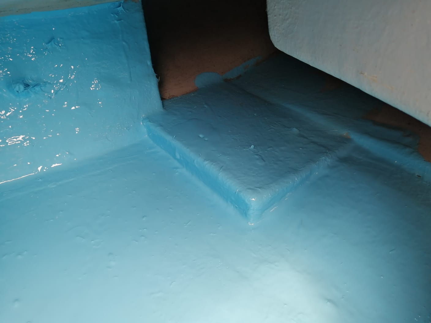 Boat Rear inside Fiberglass Repair