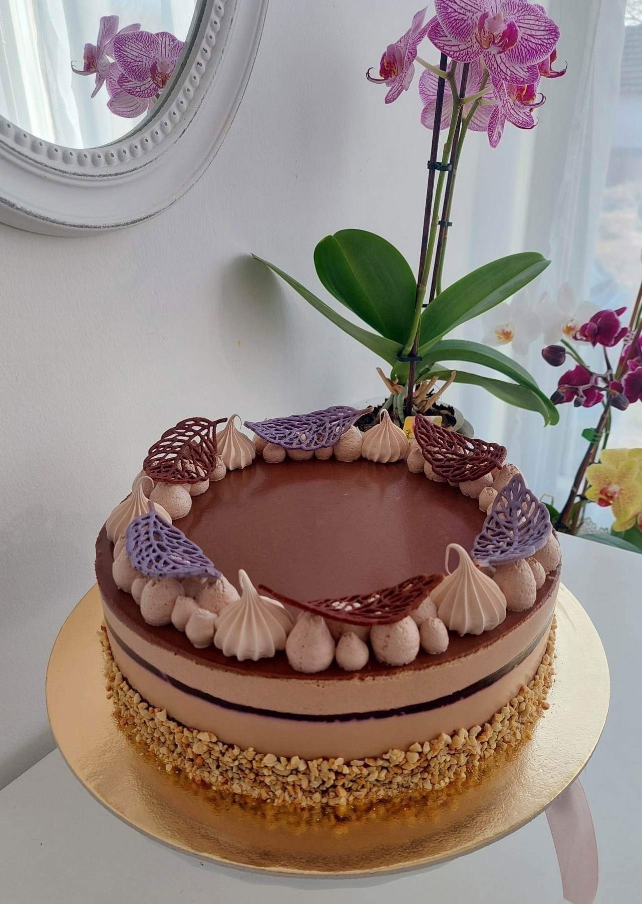 Áfonyás csokoládé mousse torta