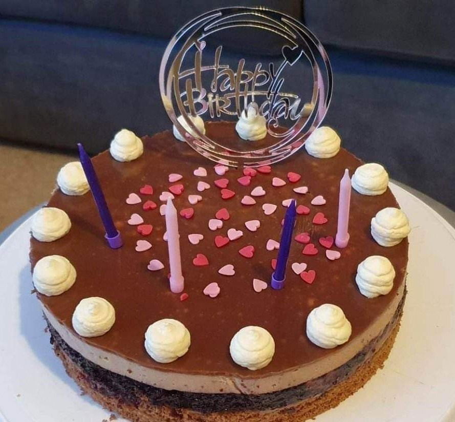 Áfonyás csokoládé mousse torta