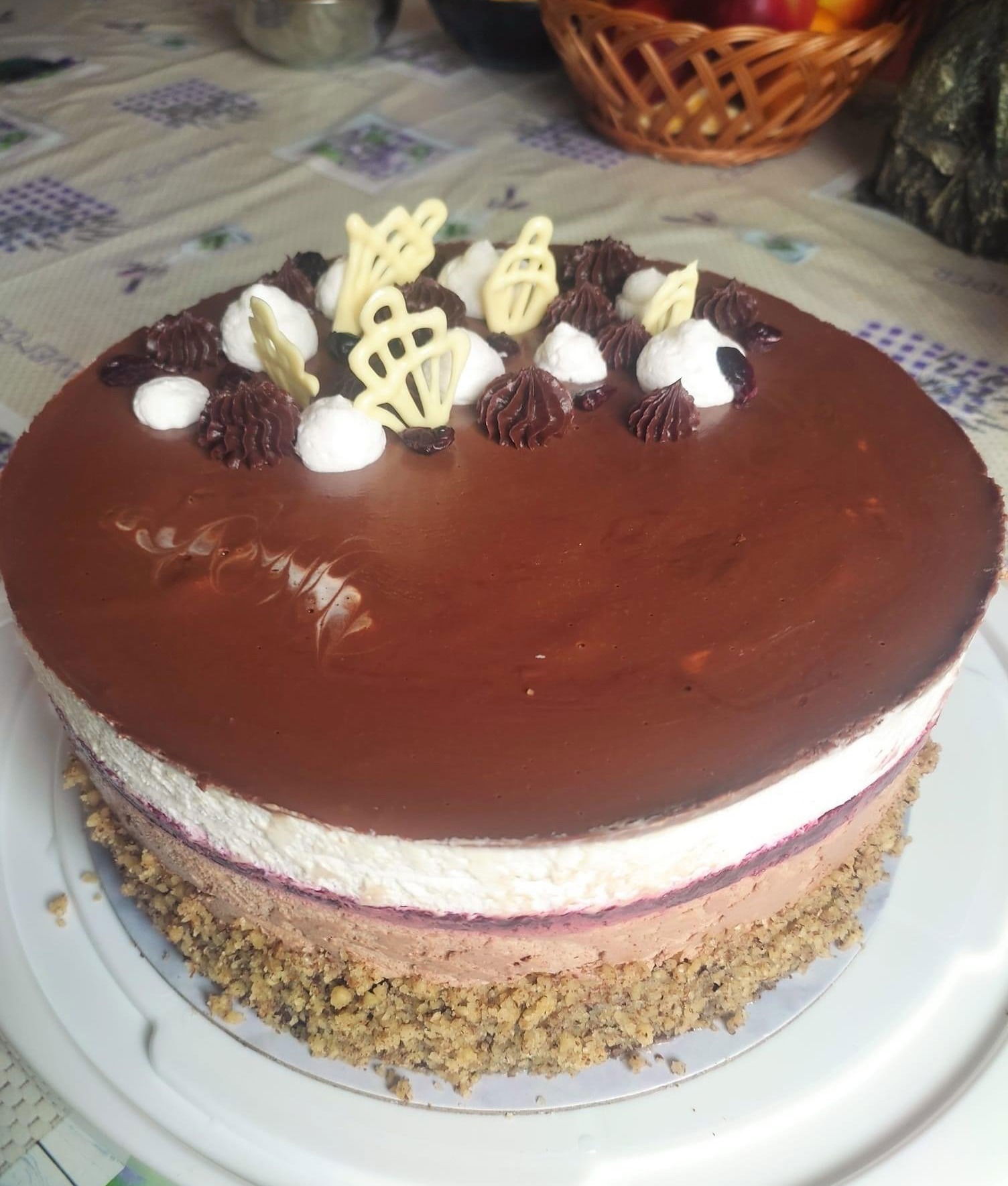 Egyszerű csoki mousse torta