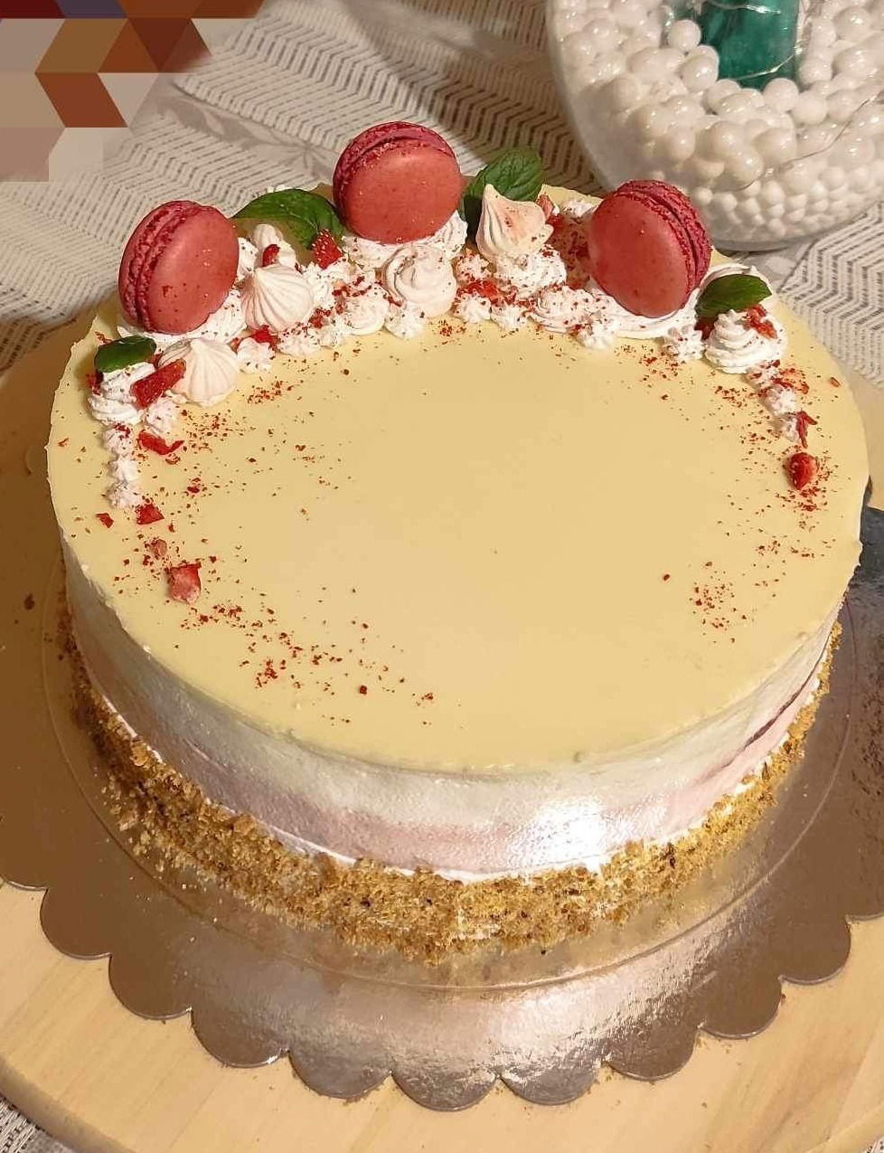 Erdei gyümölcsös joghurt mousse torta