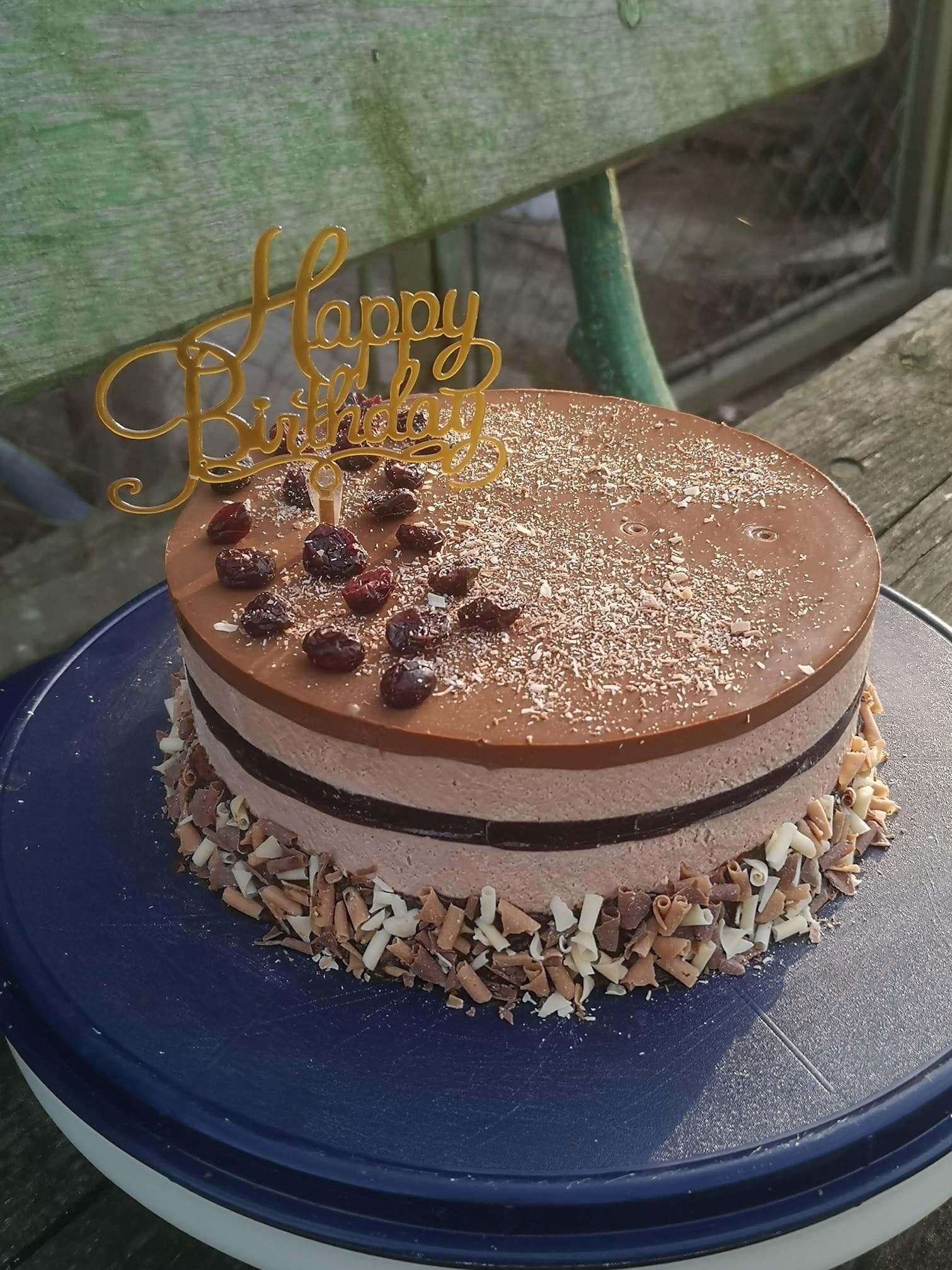 Áfonyás csokoládé mousse torta