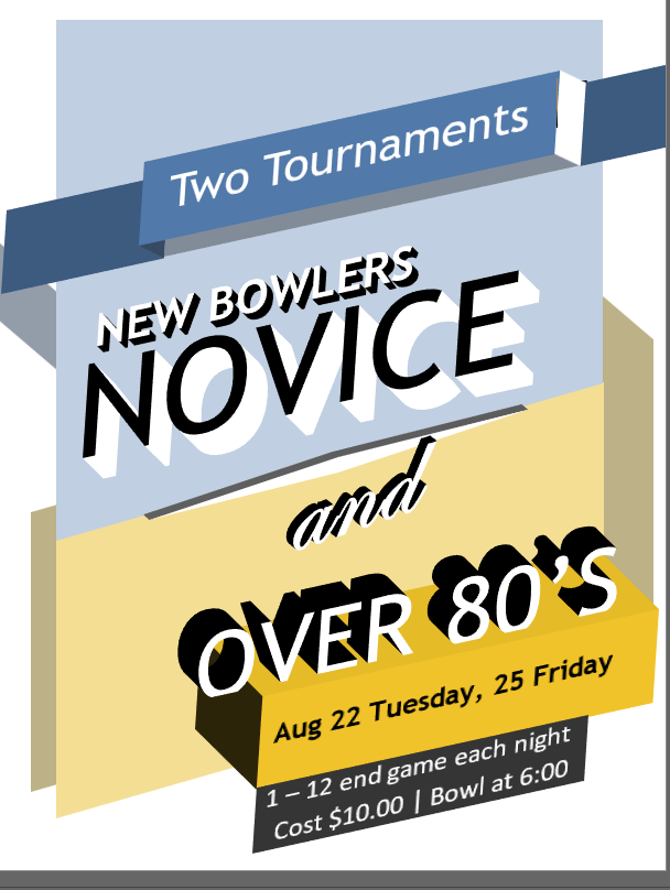 Novice/Over 80 Tournament