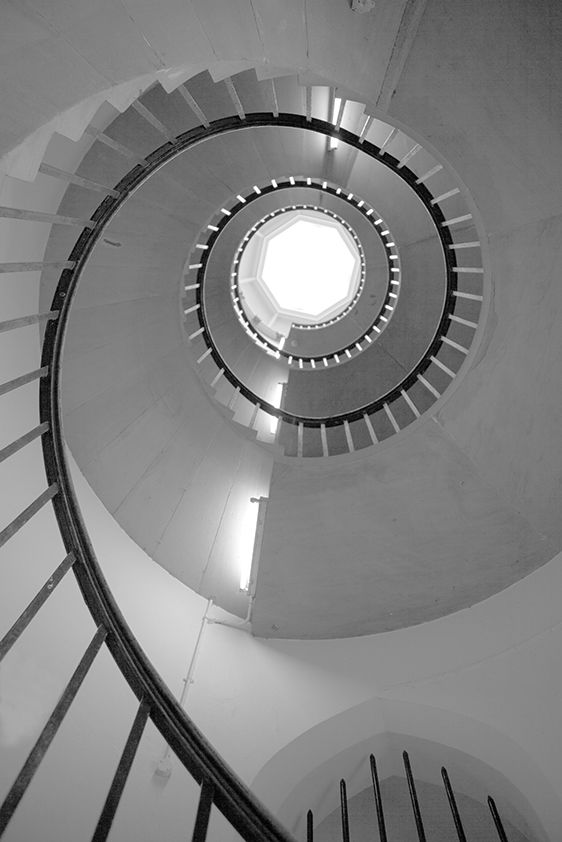 A college stairway