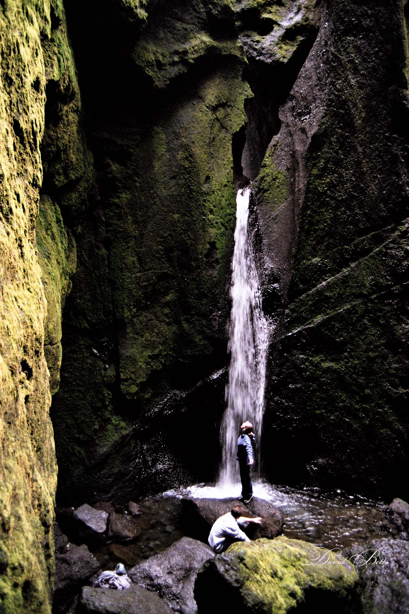 Iceland, hidden waterfall........