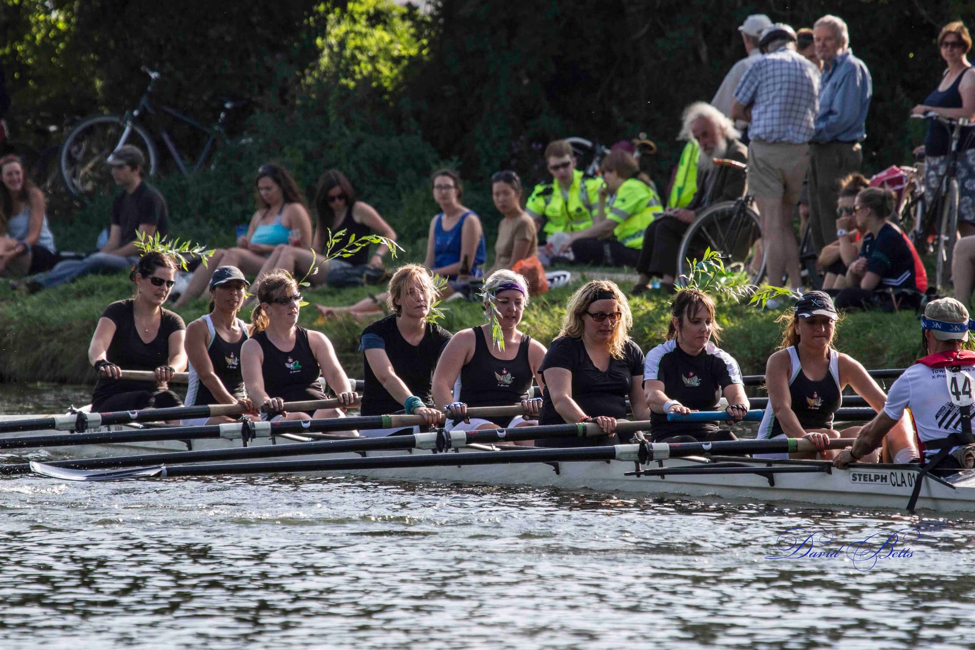 Rowing home after winning