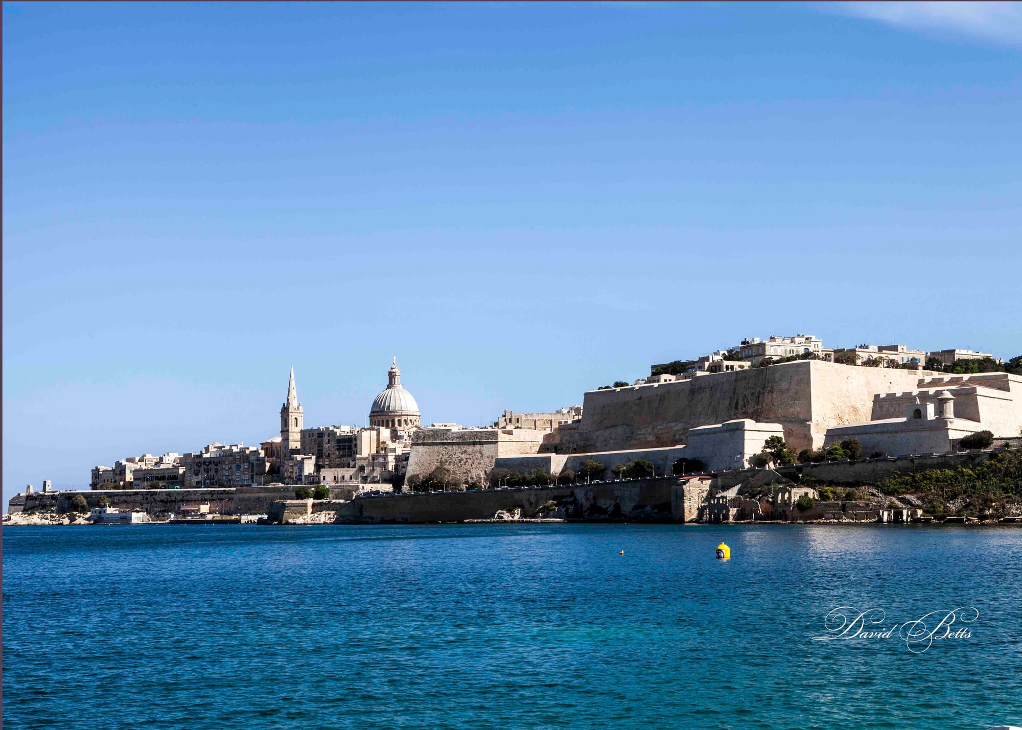 A Church in Floriana and Fort St Elmo