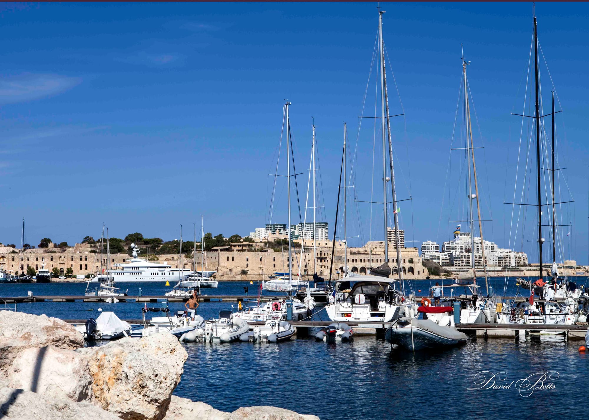 Manoel Island and Sliema behind the island