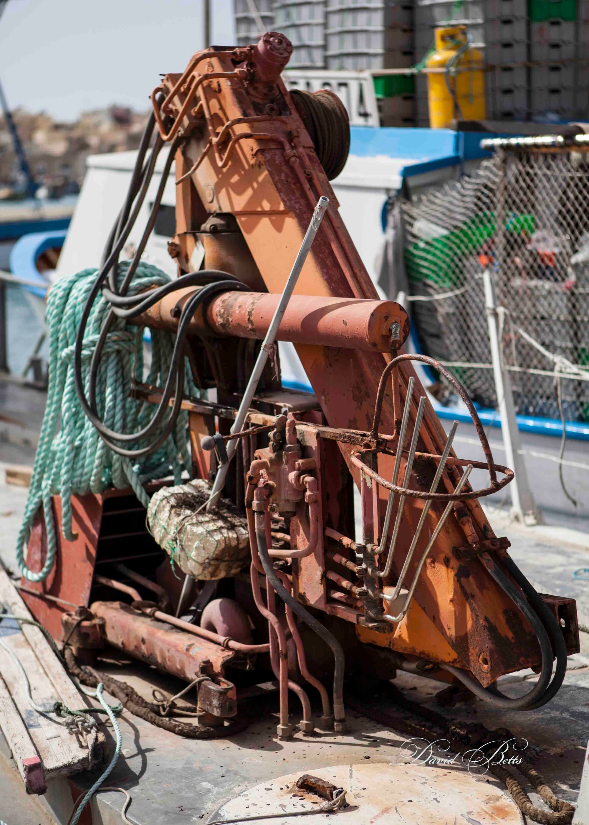 Fishing vessels in the harbour at Marsaxlokk..