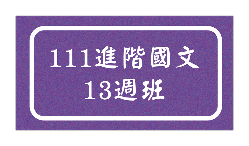 111進階國文13週班