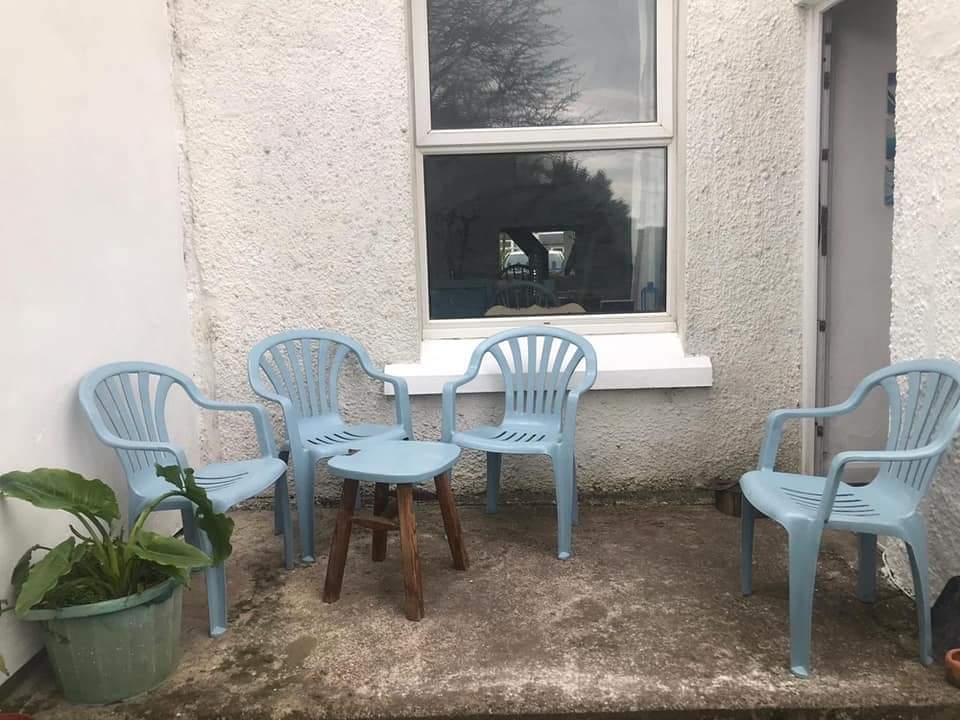 Garden seating sunny till midday