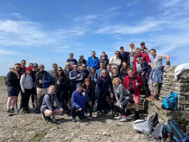 Ingleborough no. 25. Huge turnout for Conor's 30th birthday.