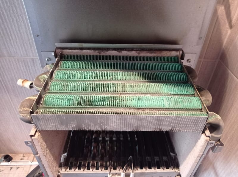 czyszczenie wymienników i komór spalania