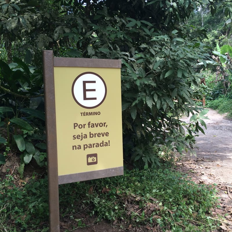 Sinalização Parque Estadual de Ilhabela litoral norte - SP