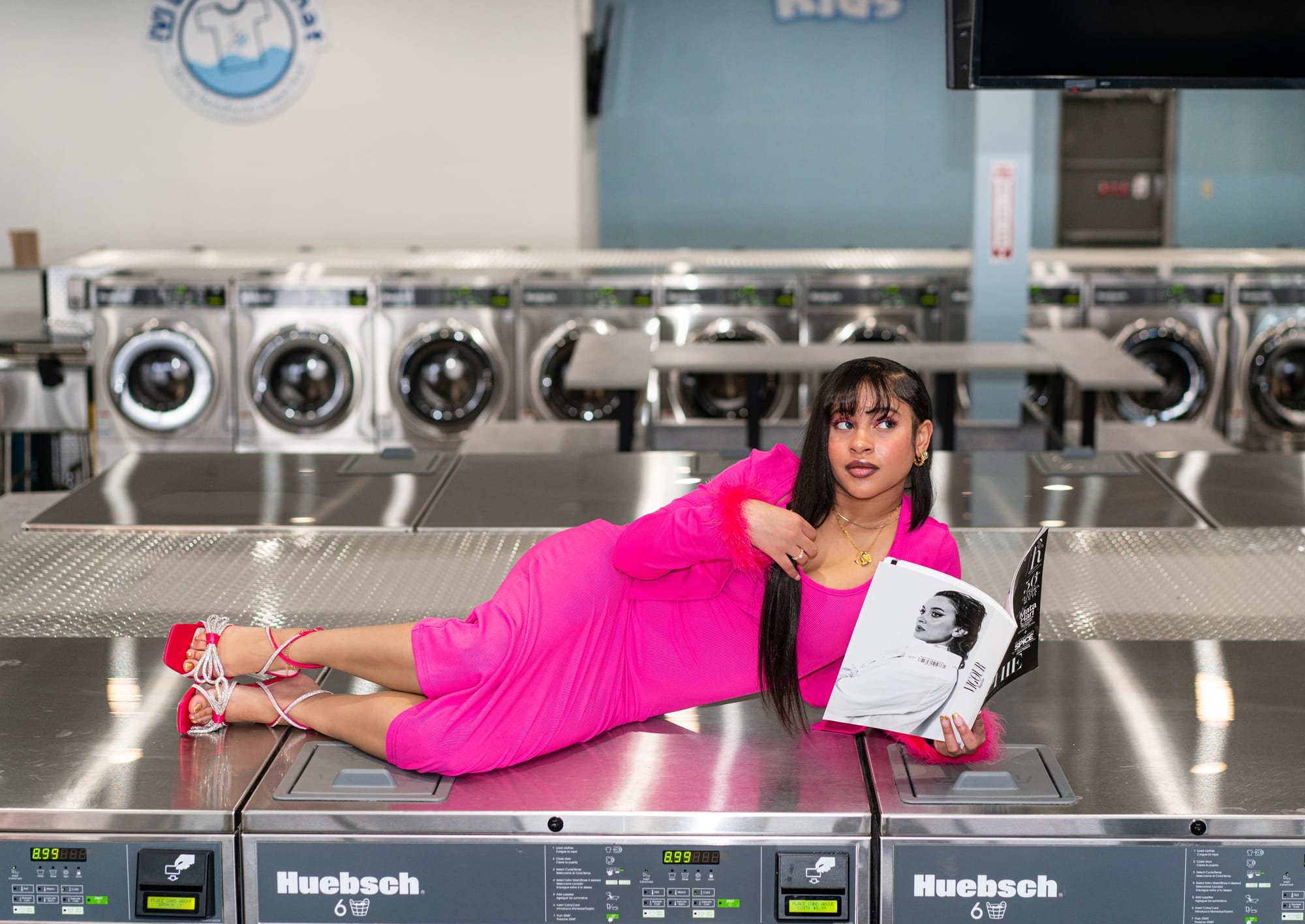 Photo shoot in the Laundry room