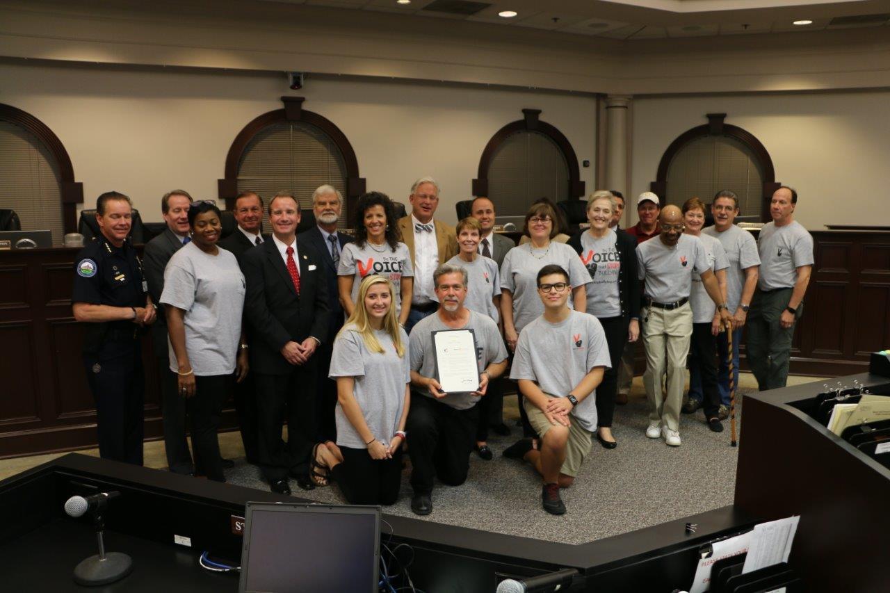 MAYOR WOOD DECLARES OCTOBER STOP BULLYING MONTH