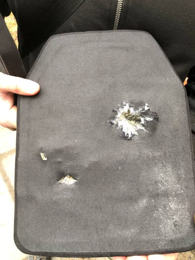 Відстріл плити NIJ Level IV бойовим патроном 7.62х39 з відстані 15 м. Відео в описі