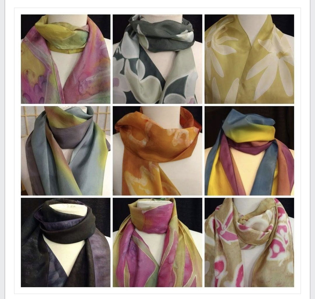 Hand Painted Silk Scarves