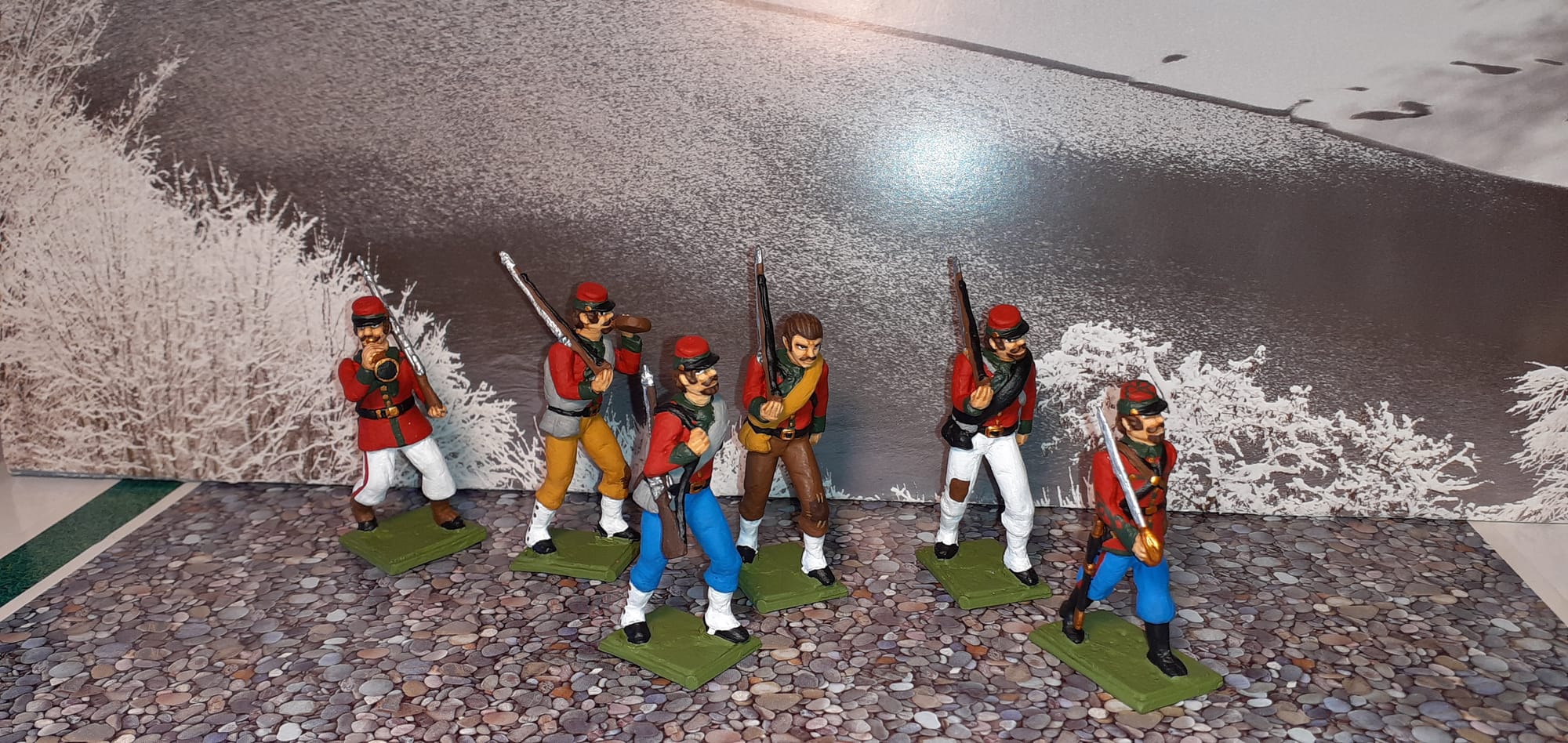 Garibaldini in marcia 1860