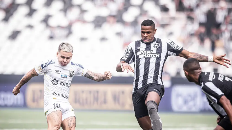 Botafogo leva empate do Santos no fim e perde chance de voltar a ser líder. Veja