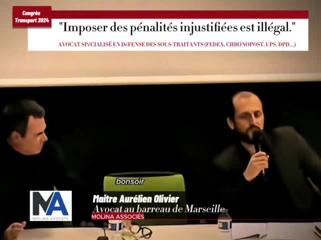 Maitre Aurélien Olivier - Congrès Transport - 06/02/24