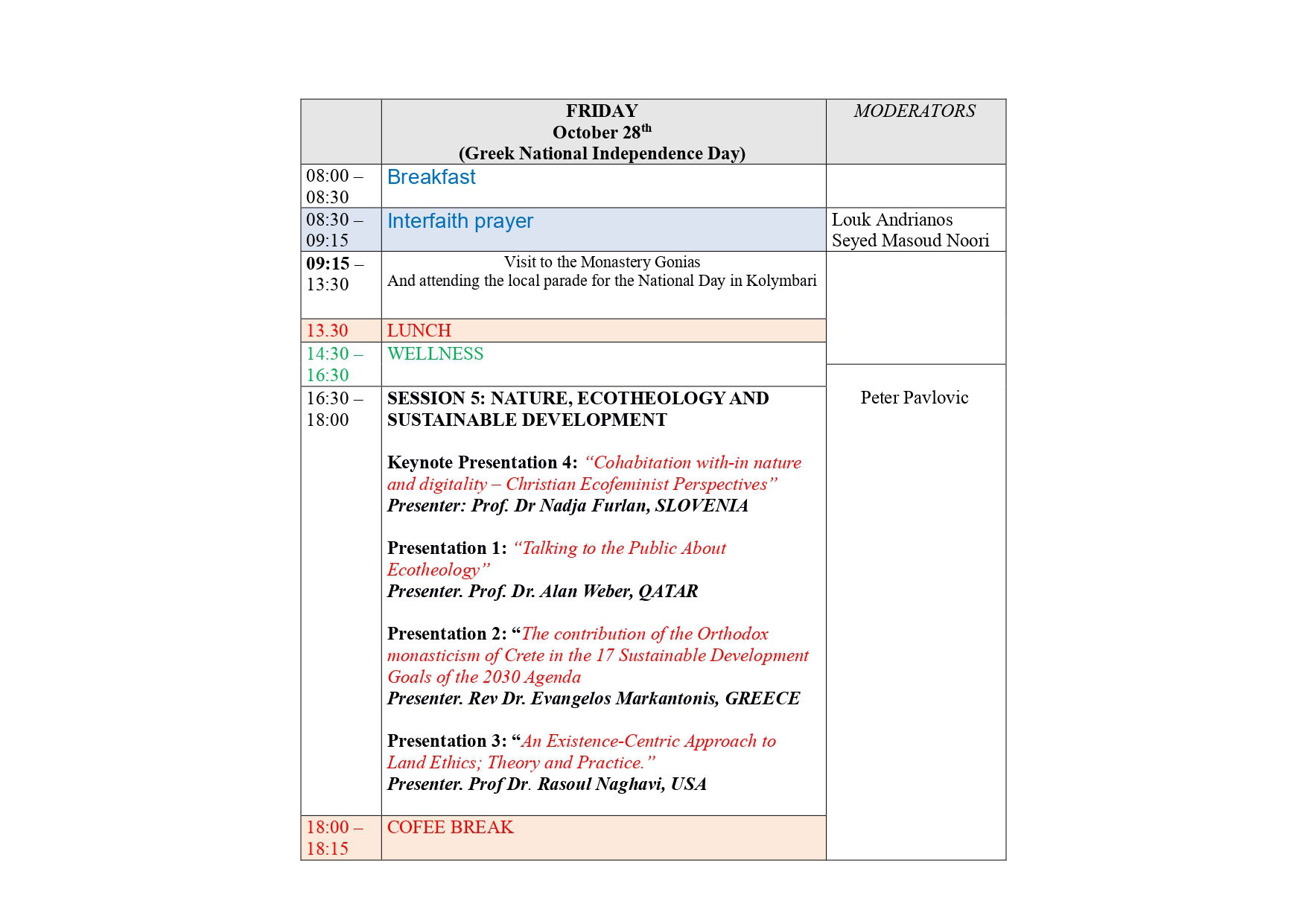 SESSION 5 & SESSION 6: FRIDAY MORNING AND AFTERNOON