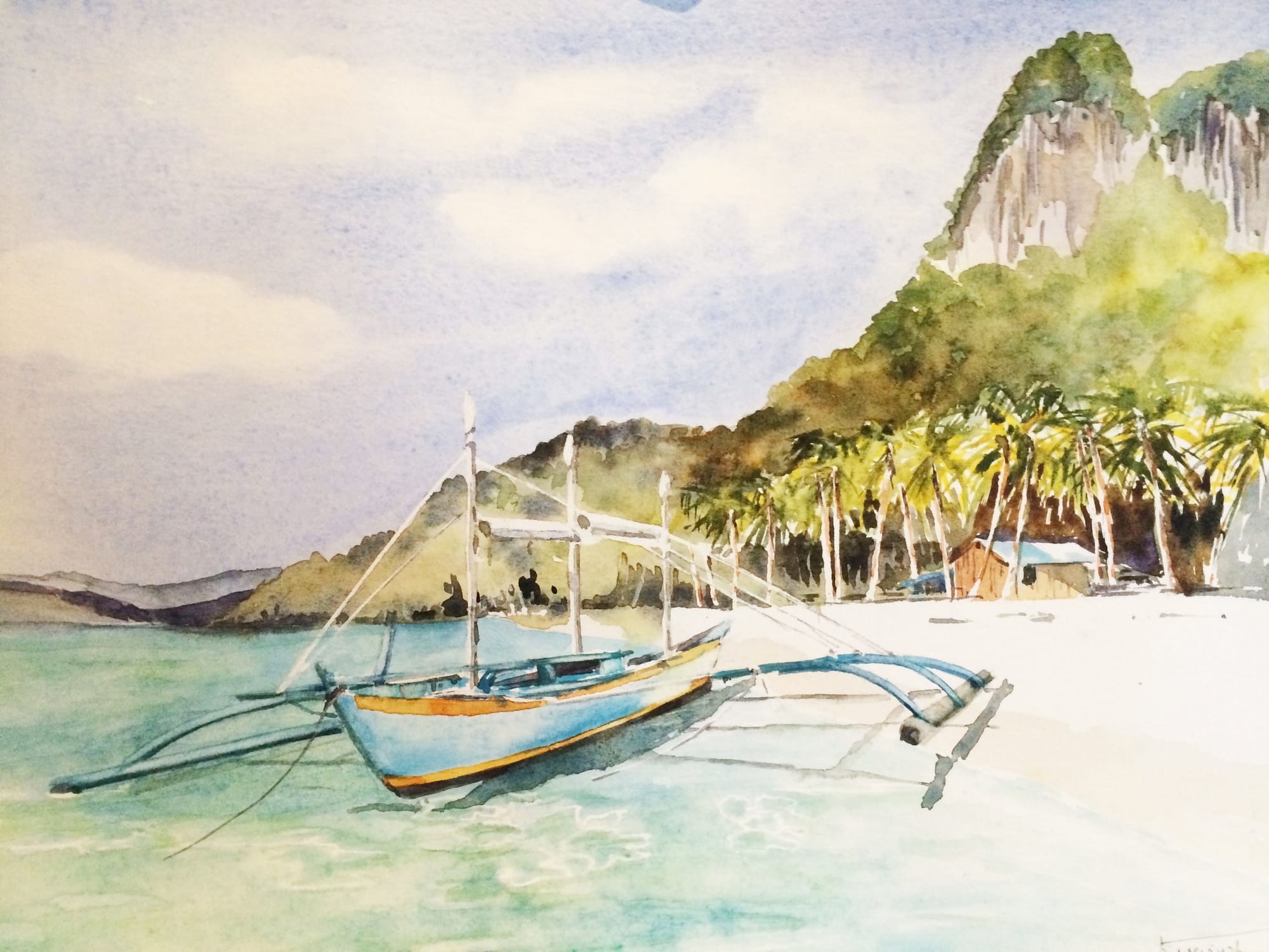 Barques à Palawan (Indonésie)