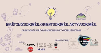 Kviečiame dalyvauti orientacinėse varžybose šeimoms su aktyviomis užduotimis "BIRŠTONIZUOKIMĖS. ORIENTUOKIMĖS. AKTYVUOKIMĖS!"