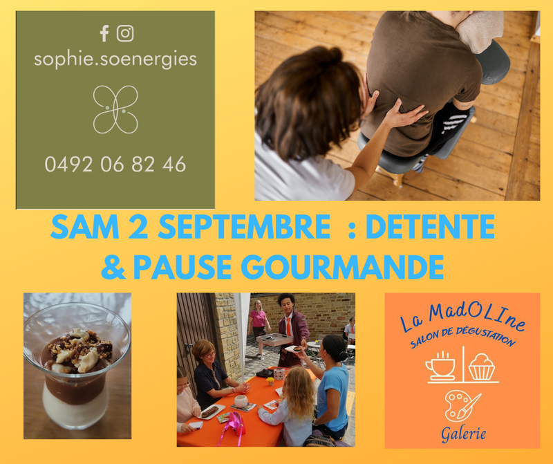 Détente (massage du dos) & pause gourmande à la MadOLIne
