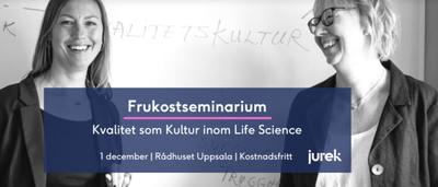 Frukostseminarium hos Jurek Life Science i Uppsala 1/12
