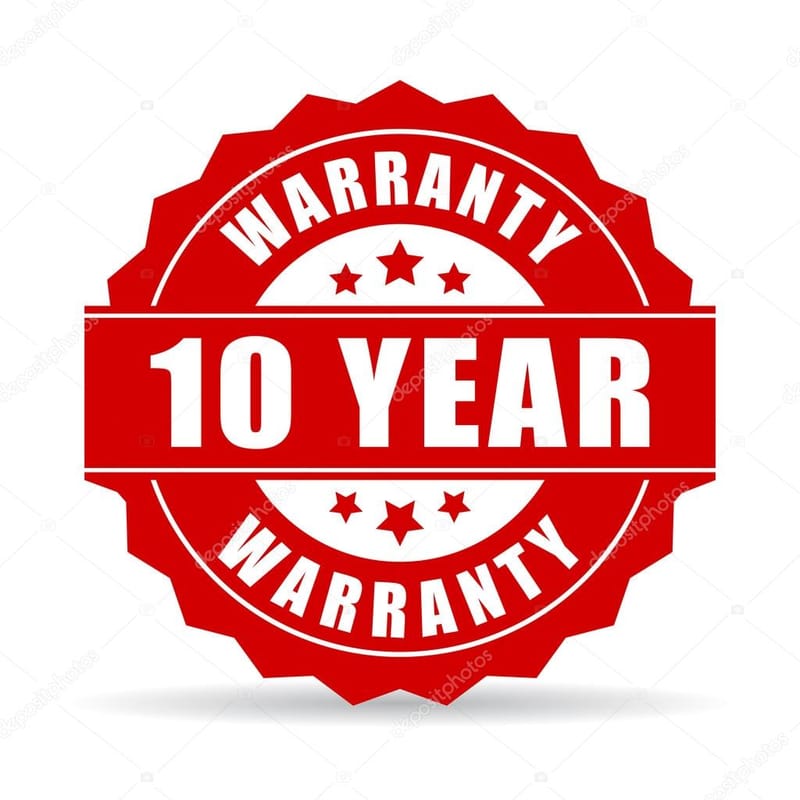 10 Year Warranty on Compact Board (HPL)