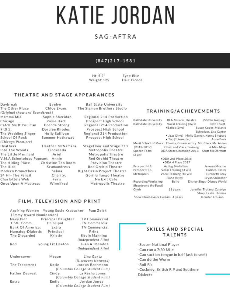 THEATRE RESUME