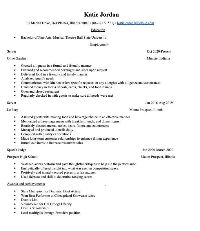 JOB RESUME