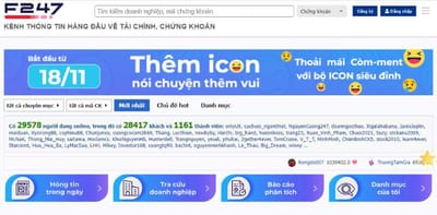Thông tin về diễn đàn chứng khoán F247