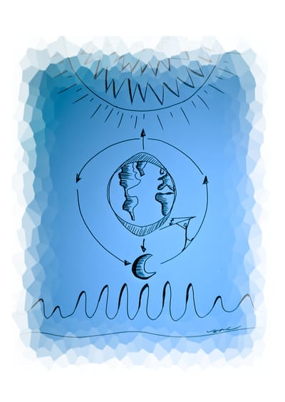 POEME ET DESSIN 2 .  LES MAREES image