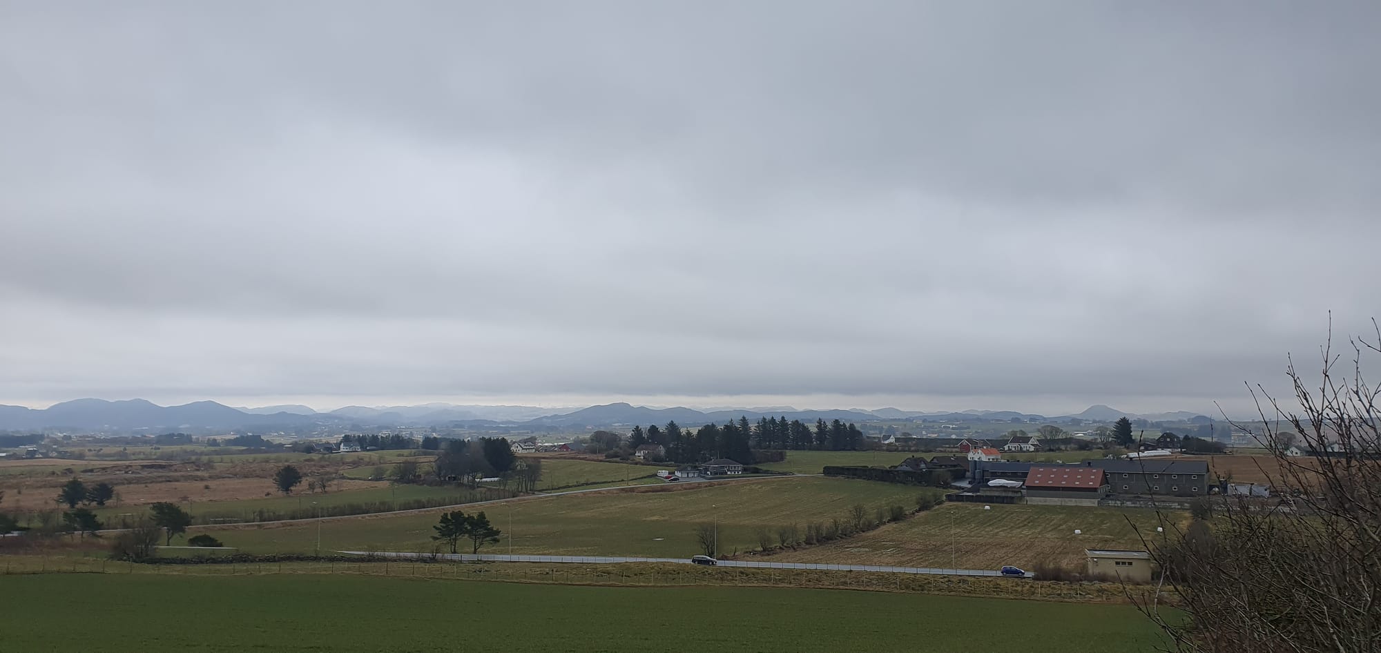 Great view to Ryfylke mountains from Tjelta mountain, march 2023.