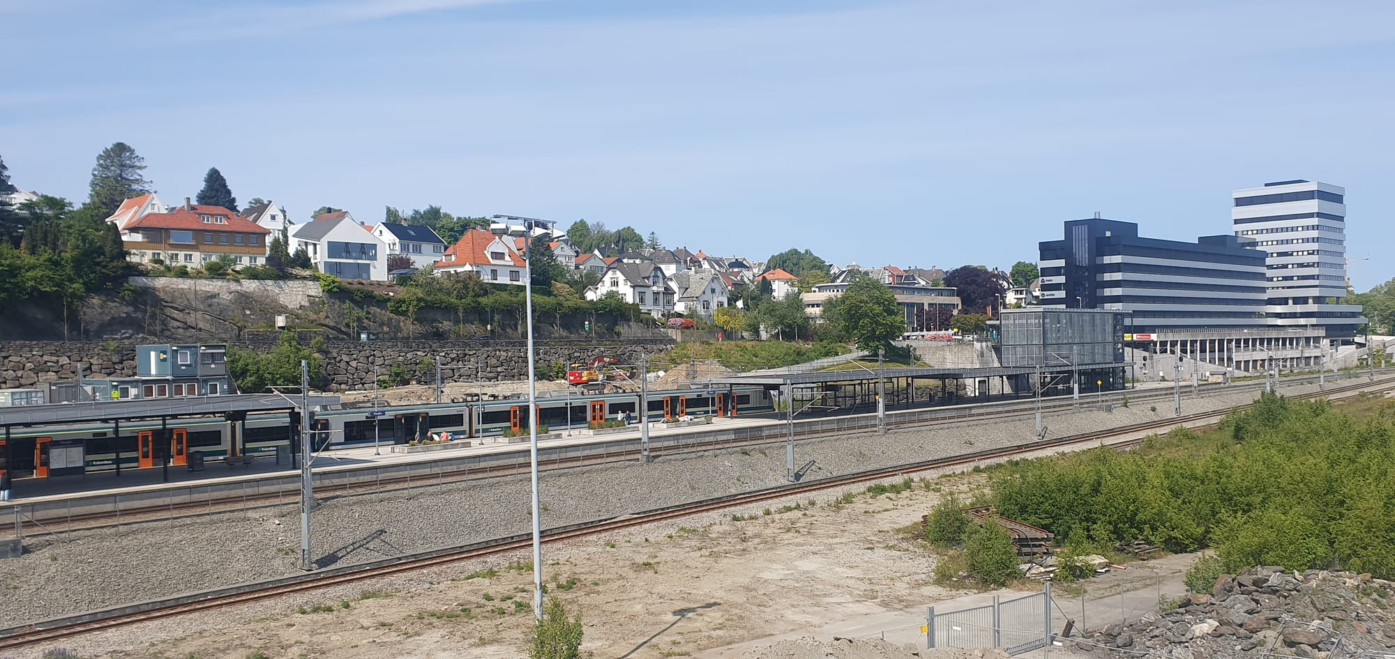 View lagård area Train stasjon Juni 2023