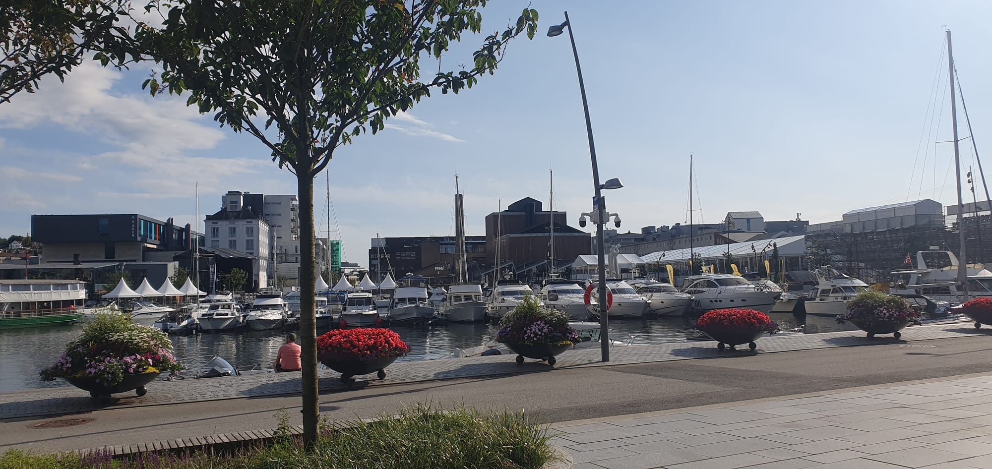 Boats and blink festival in Sandnes center
