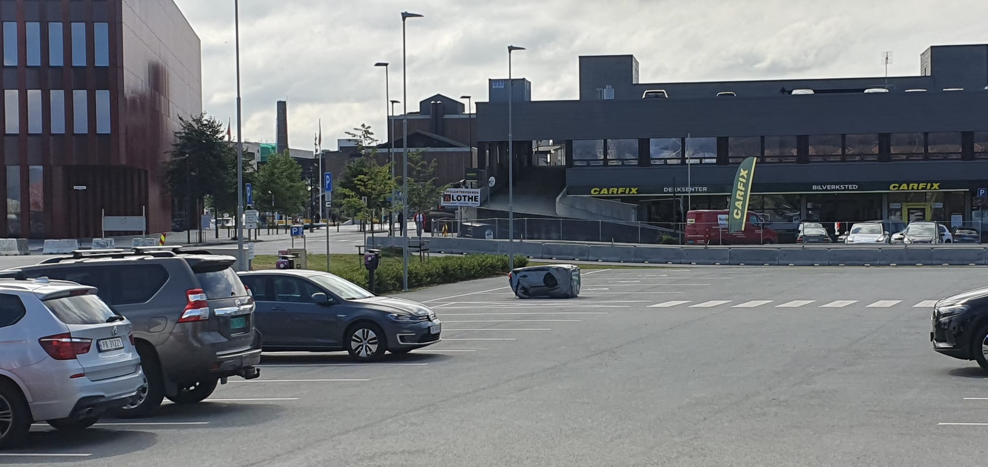 How did the car escape? Parking place in sandnes august 2023