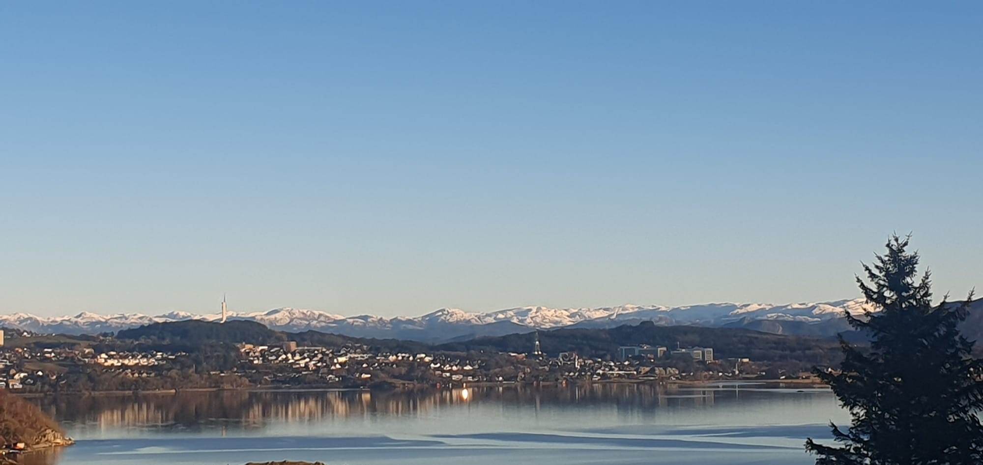 Mountains and snow, stavanger and madla,new hospital.Dec 2023