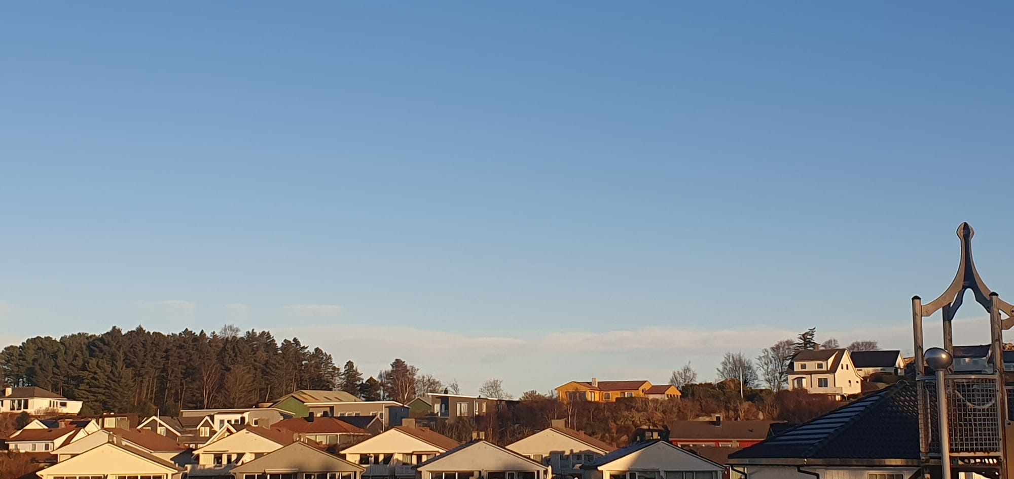 View to Snøde mountain in Tananger Jan 2024