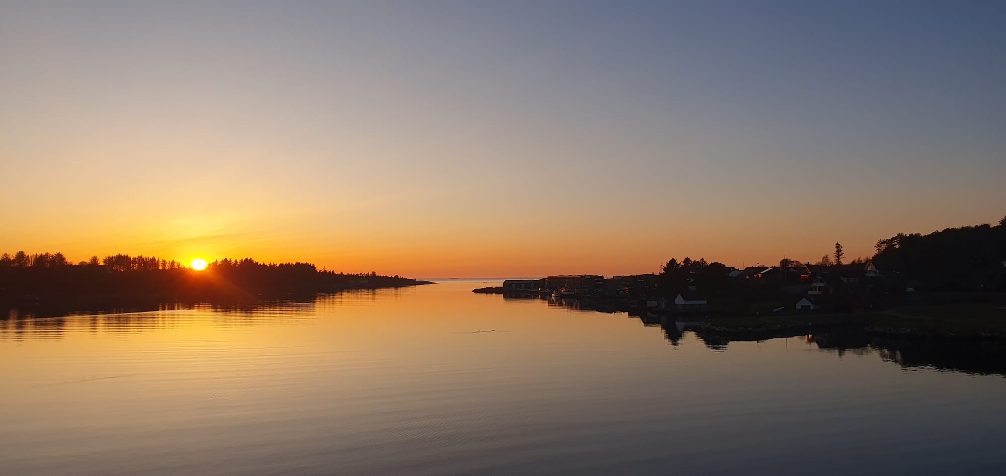 Sunset View from Hafrsfjord to the ocean 09.03.2024
