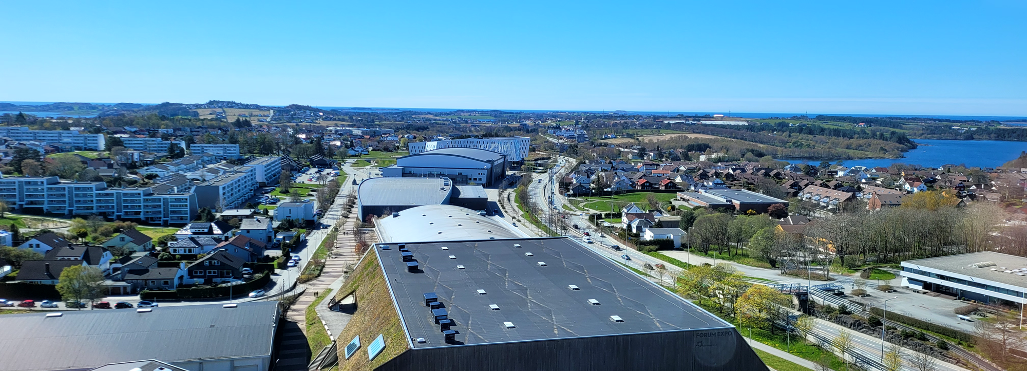 View to Madla in stavanger and the ocean in the horisont 2024 april