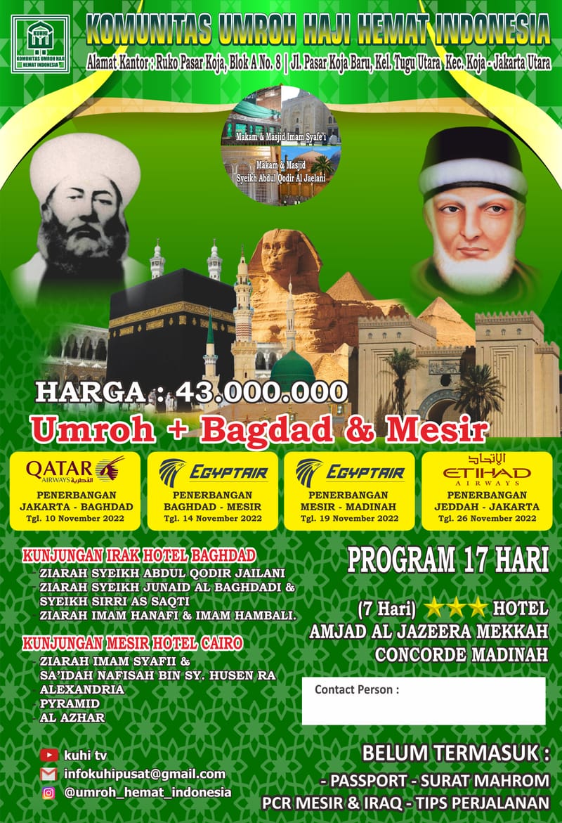 PAKET BAROKAH UMROH + IRAQ & MESIR