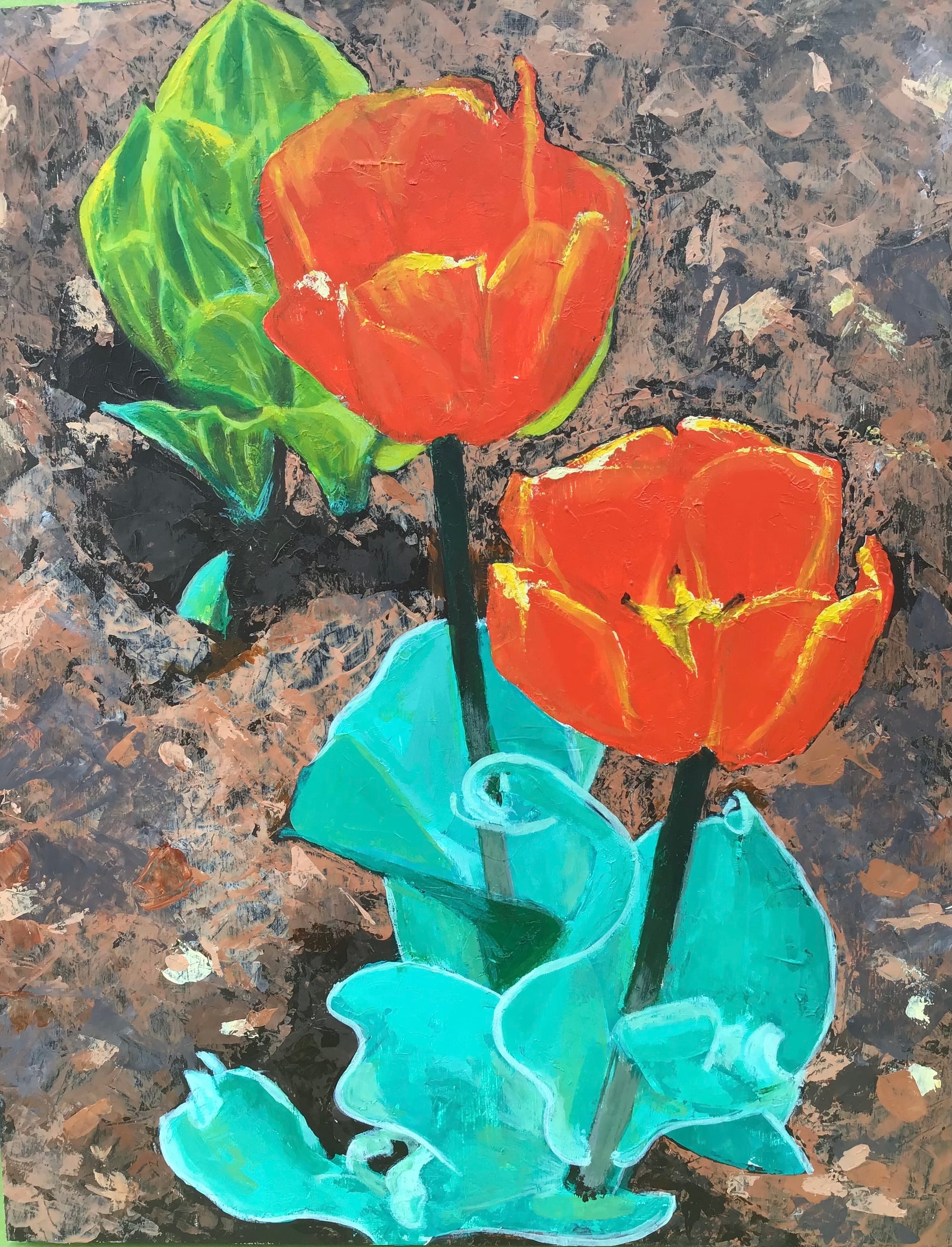 CADMIUM RED LIGHT TULIPS